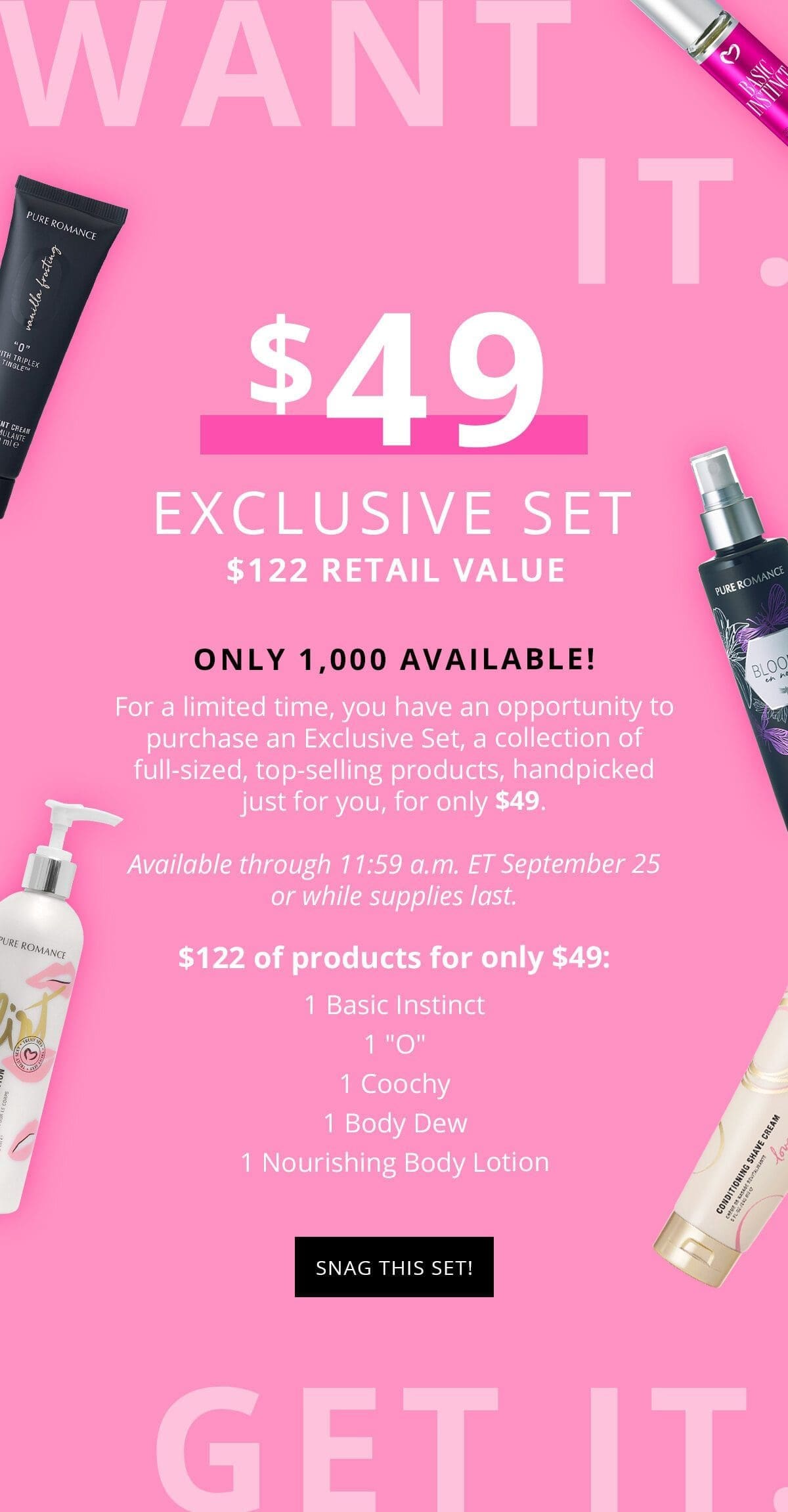 Pure Romance Email Design